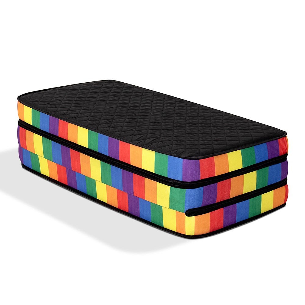 Puff 3 em 1 Multiuso Casal Dobrável D33 Rainbow BF Colchões